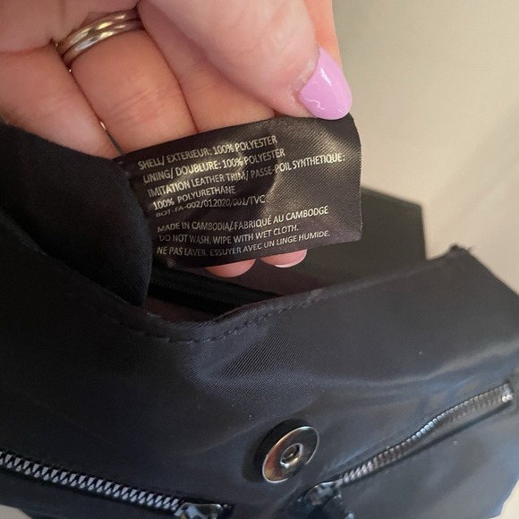 Botkier Nylon Leather Small Blackpack Shoulder Bag Purse Black NWT - Picture 6 of 13